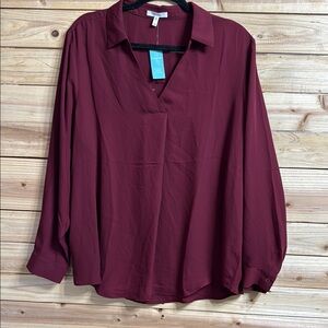 Maurices Long Sleeve Relaxed Blouse